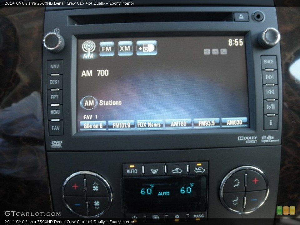 Ebony Interior Controls for the 2014 GMC Sierra 3500HD Denali Crew Cab 4x4 Dually #85304342