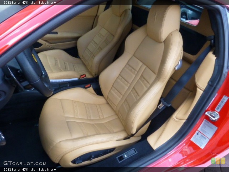Beige Interior Front Seat for the 2012 Ferrari 458 Italia #85306925