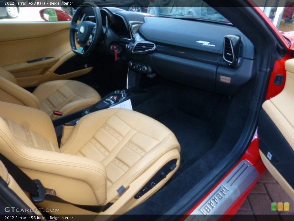 Beige Interior Dashboard for the 2012 Ferrari 458 Italia #85306988