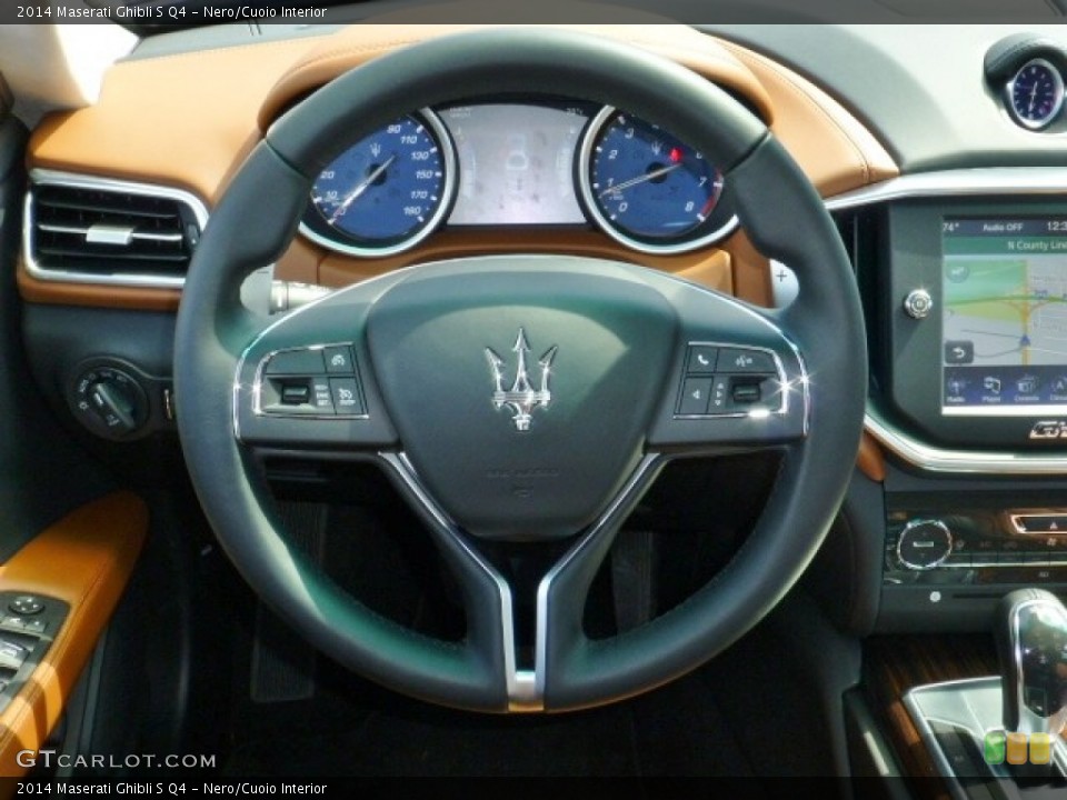 Nero/Cuoio Interior Steering Wheel for the 2014 Maserati Ghibli S Q4 #85307207