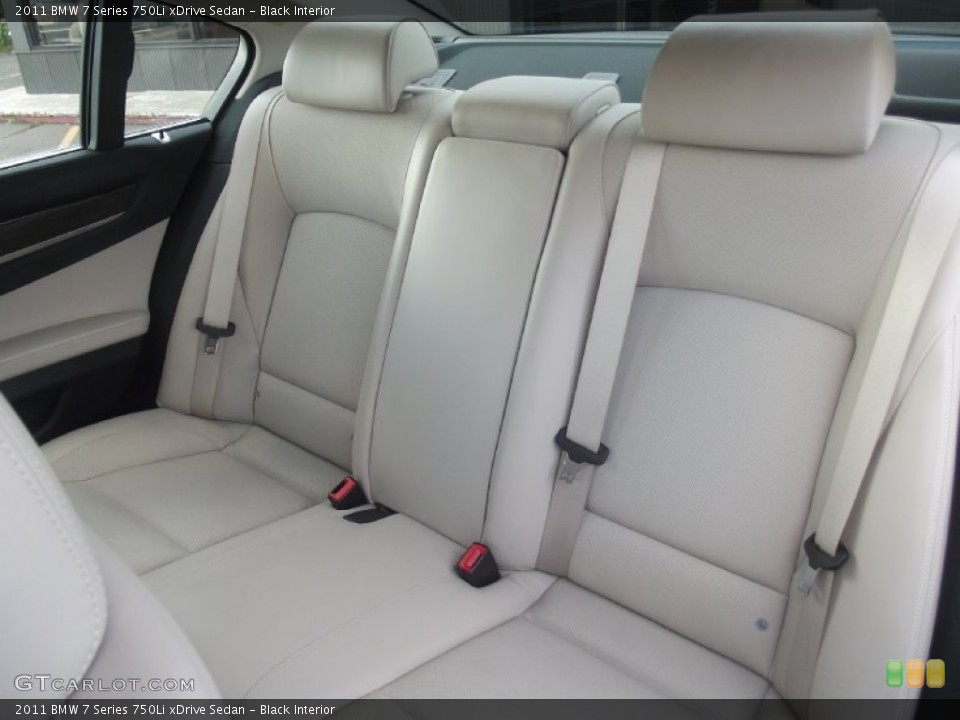 Black Interior Rear Seat for the 2011 BMW 7 Series 750Li xDrive Sedan #85307213
