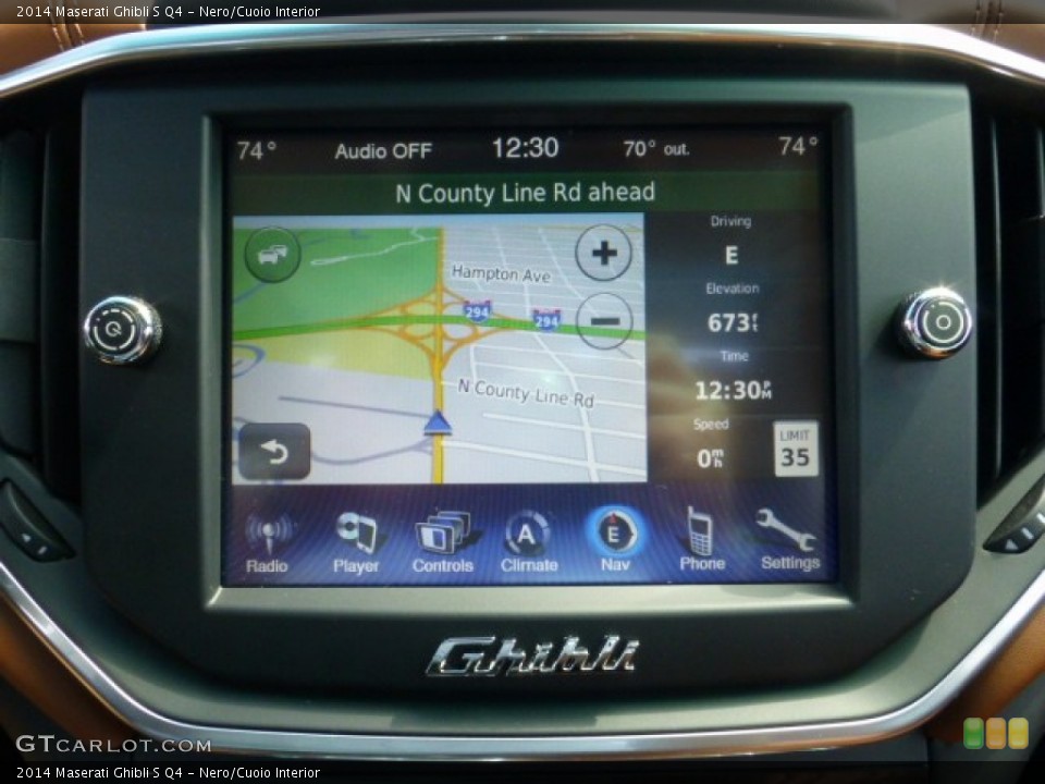 Nero/Cuoio Interior Navigation for the 2014 Maserati Ghibli S Q4 #85307228