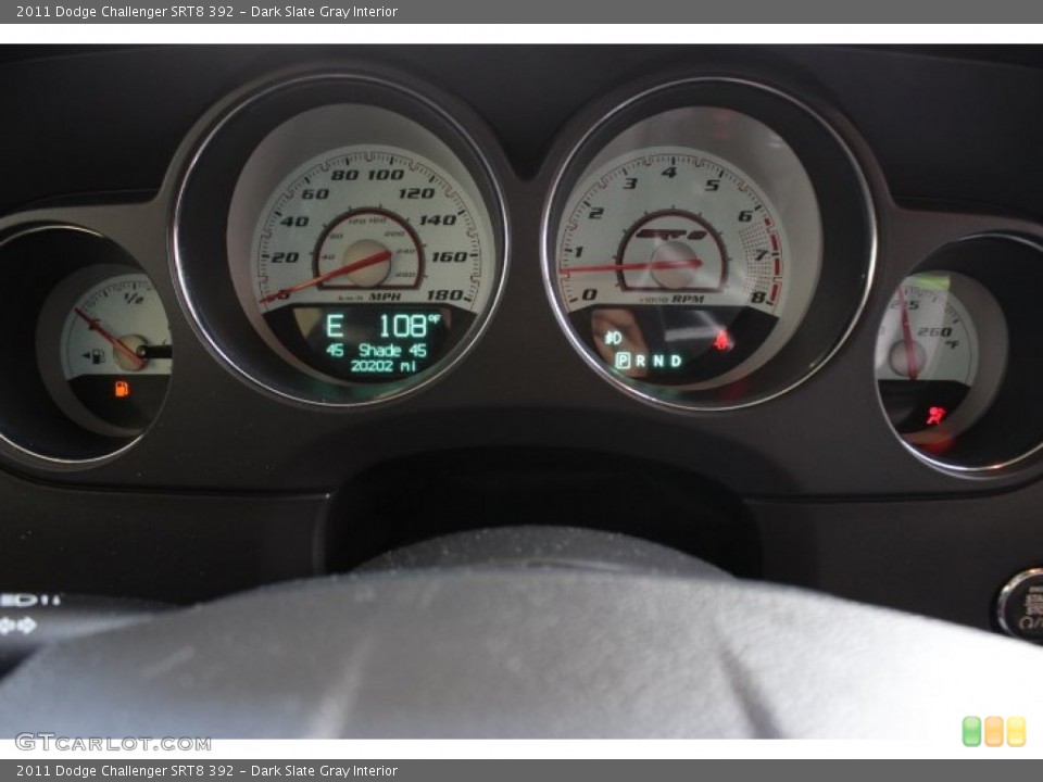 Dark Slate Gray Interior Gauges for the 2011 Dodge Challenger SRT8 392 #85307684