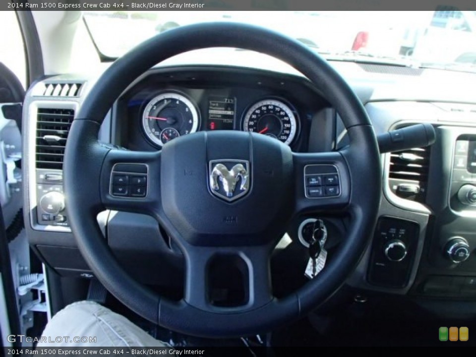Black/Diesel Gray Interior Steering Wheel for the 2014 Ram 1500 Express Crew Cab 4x4 #85311743