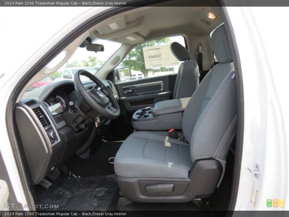 Black/Diesel Gray Interior Front Seat for the 2014 Ram 1500 Tradesman Regular Cab #85313417