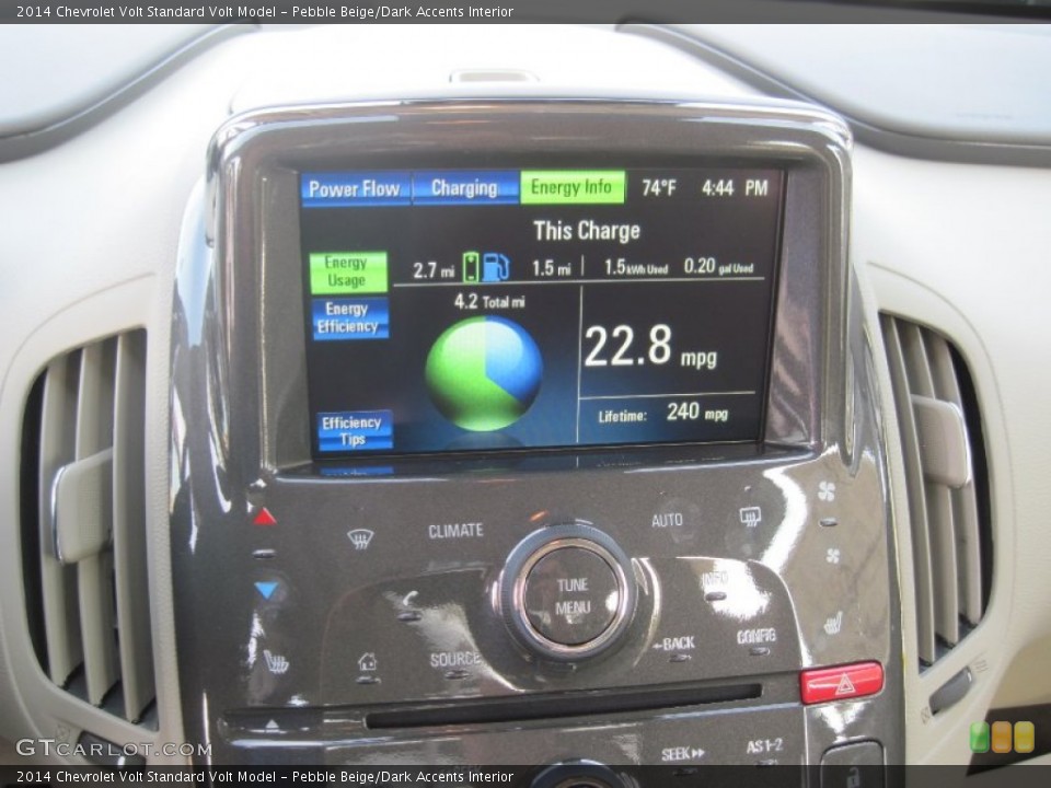 Pebble Beige/Dark Accents Interior Controls for the 2014 Chevrolet Volt  #85314533