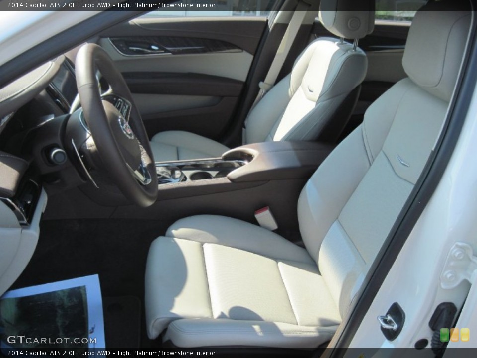 Light Platinum/Brownstone Interior Front Seat for the 2014 Cadillac ATS 2.0L Turbo AWD #85314791