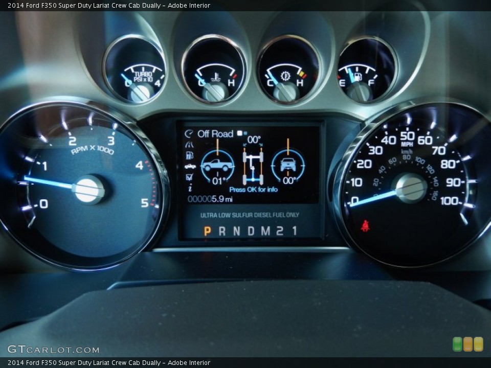 Adobe Interior Gauges for the 2014 Ford F350 Super Duty Lariat Crew Cab Dually #85316942