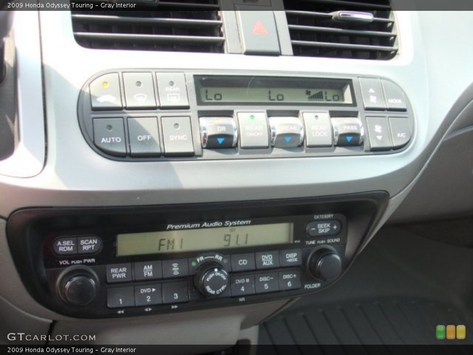 Gray Interior Controls for the 2009 Honda Odyssey Touring #85321592