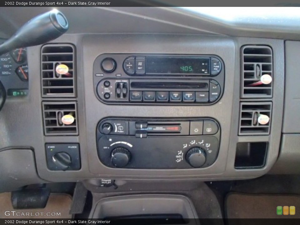 Dark Slate Gray Interior Controls for the 2002 Dodge Durango Sport 4x4 #85322051