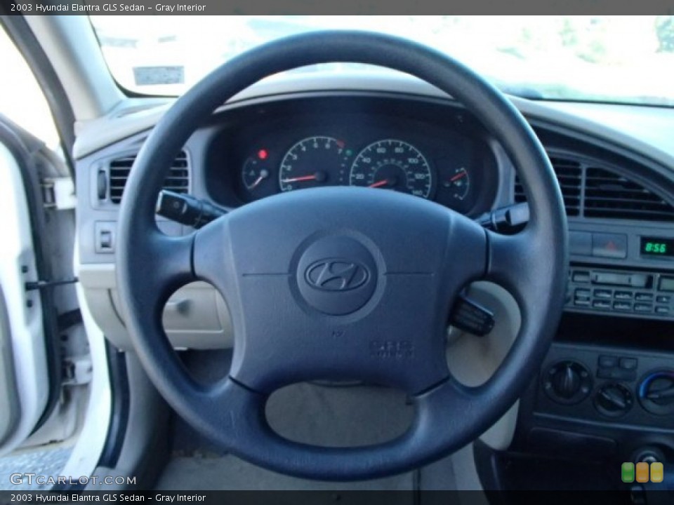 Gray Interior Steering Wheel for the 2003 Hyundai Elantra GLS Sedan #85325145