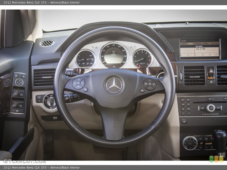 Almond/Black Interior Steering Wheel for the 2012 Mercedes-Benz GLK 350 #85325177