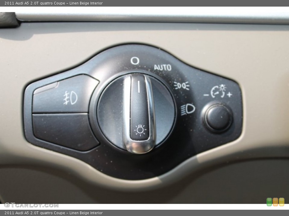 Linen Beige Interior Controls for the 2011 Audi A5 2.0T quattro Coupe #85326956