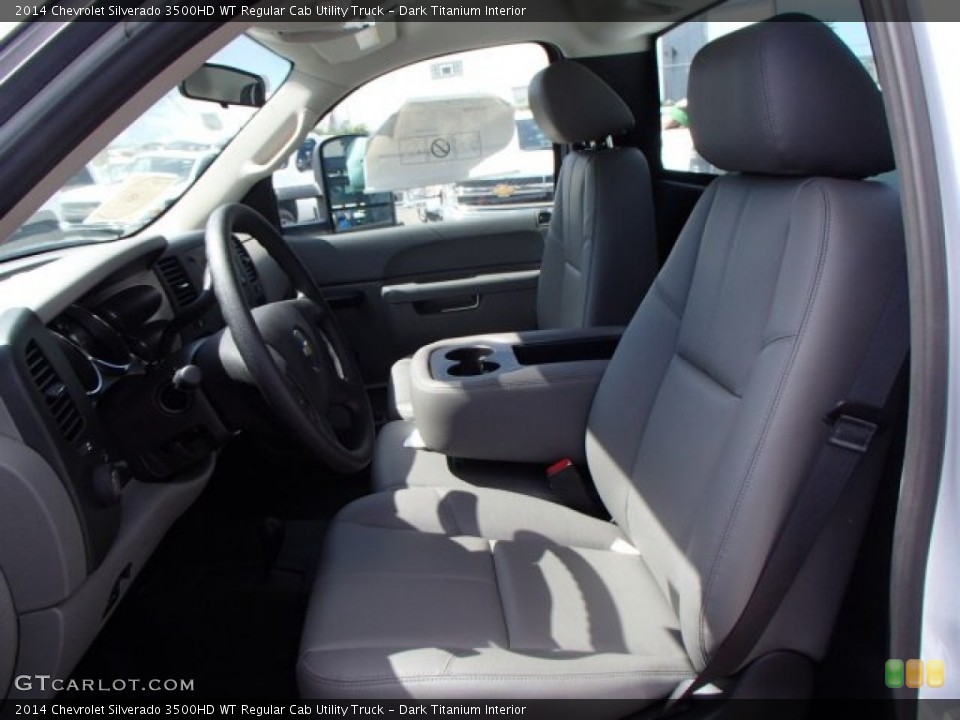 Dark Titanium Interior Front Seat for the 2014 Chevrolet Silverado 3500HD WT Regular Cab Utility Truck #85328348