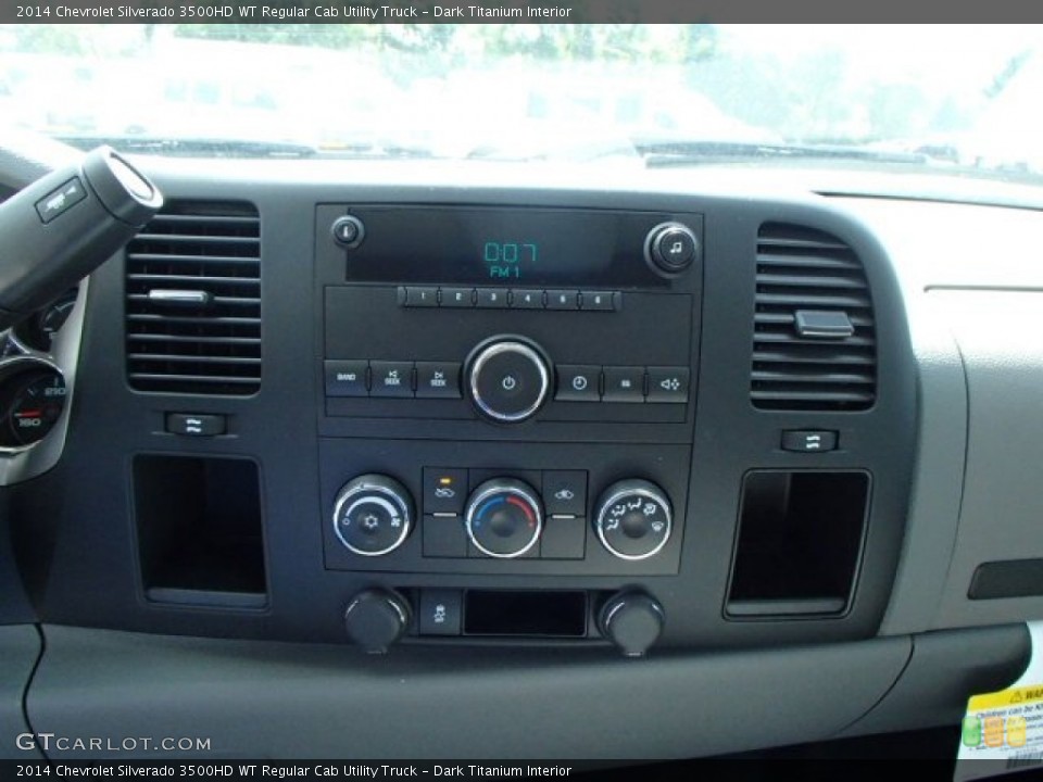 Dark Titanium Interior Controls for the 2014 Chevrolet Silverado 3500HD WT Regular Cab Utility Truck #85328456