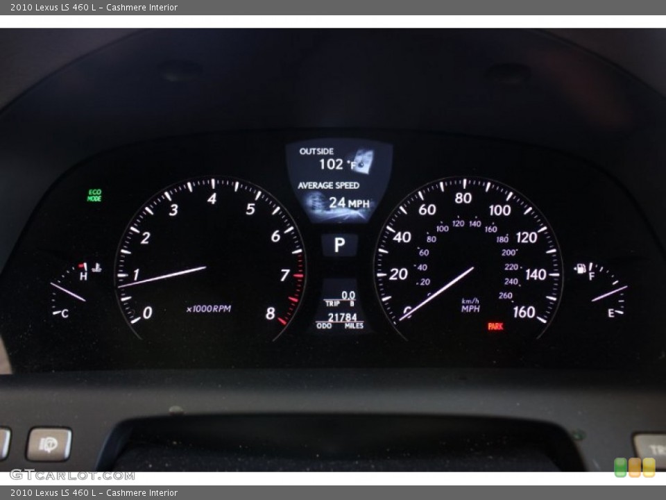 Cashmere Interior Gauges for the 2010 Lexus LS 460 L #85329575