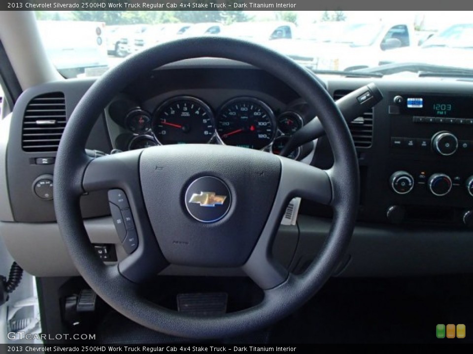 Dark Titanium Interior Steering Wheel for the 2013 Chevrolet Silverado 2500HD Work Truck Regular Cab 4x4 Stake Truck #85331720