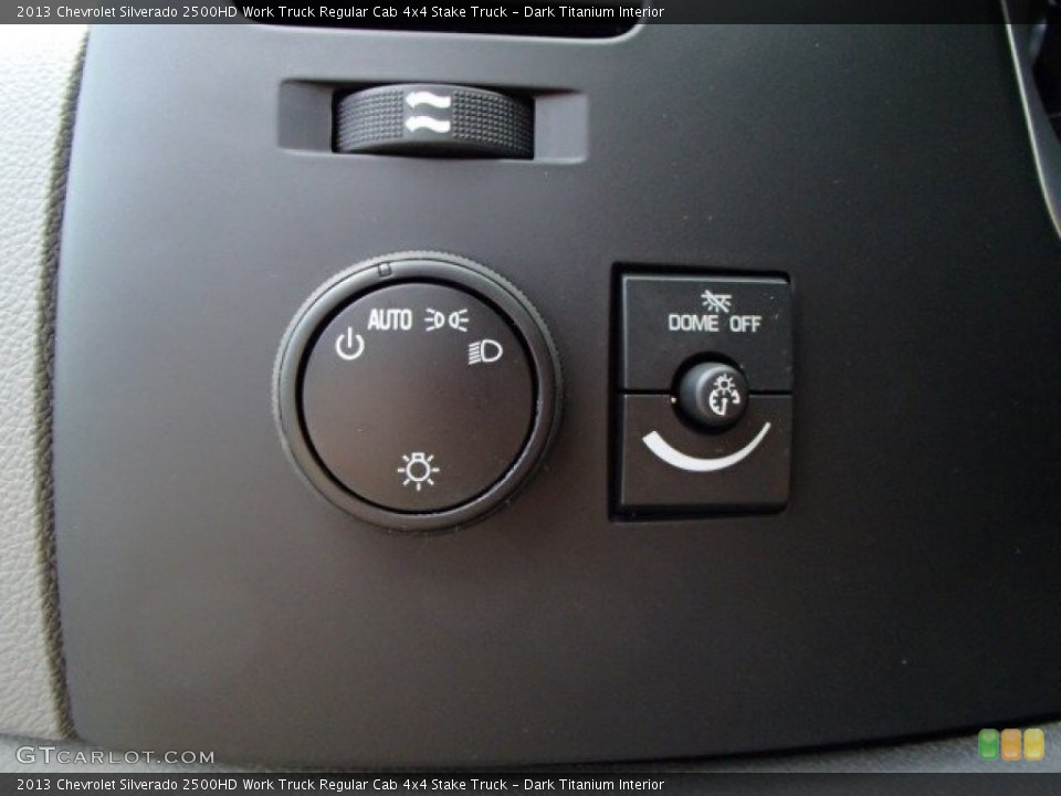 Dark Titanium Interior Controls for the 2013 Chevrolet Silverado 2500HD Work Truck Regular Cab 4x4 Stake Truck #85331780