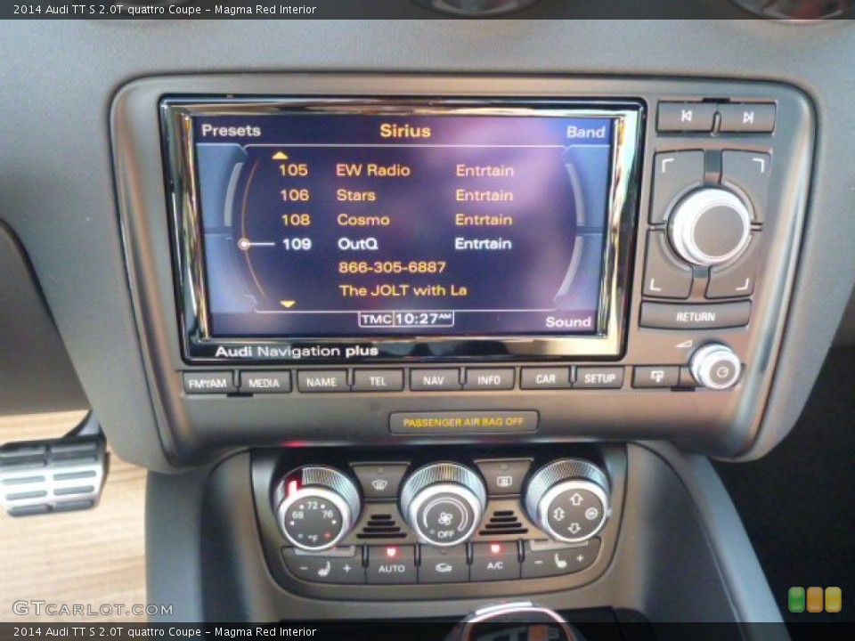Magma Red Interior Controls for the 2014 Audi TT S 2.0T quattro Coupe #85334444