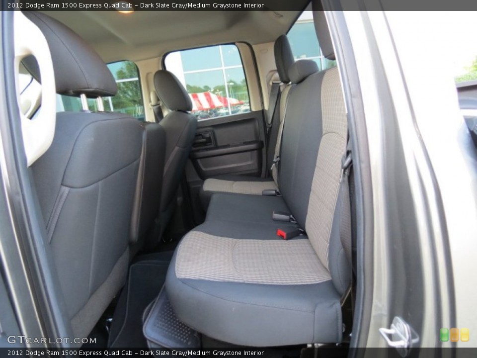 Dark Slate Gray/Medium Graystone Interior Rear Seat for the 2012 Dodge Ram 1500 Express Quad Cab #85344509