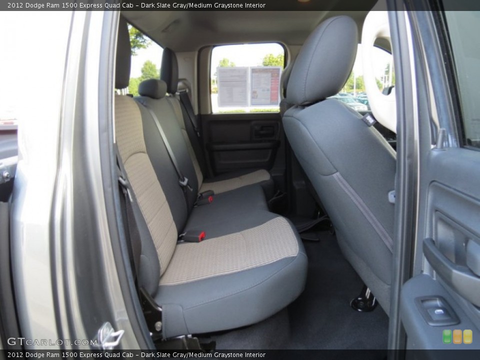 Dark Slate Gray/Medium Graystone Interior Rear Seat for the 2012 Dodge Ram 1500 Express Quad Cab #85344623