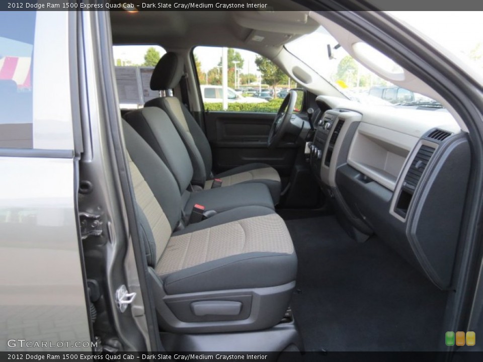 Dark Slate Gray/Medium Graystone Interior Front Seat for the 2012 Dodge Ram 1500 Express Quad Cab #85344659