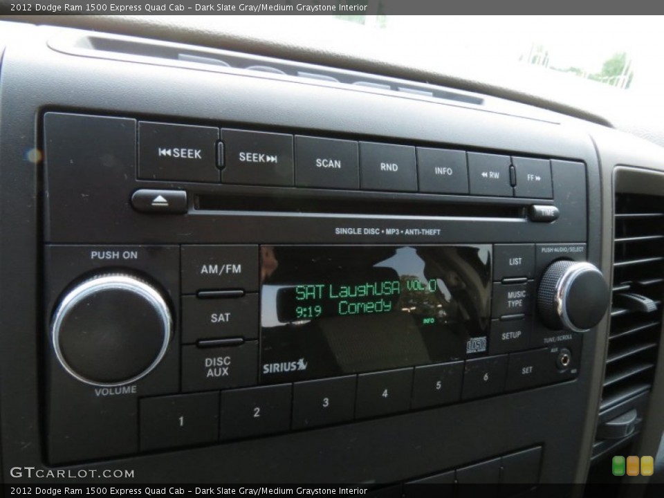 Dark Slate Gray/Medium Graystone Interior Controls for the 2012 Dodge Ram 1500 Express Quad Cab #85344824
