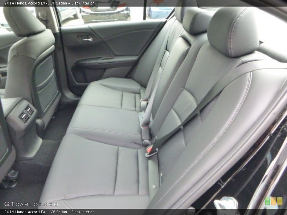 Black Interior Rear Seat for the 2014 Honda Accord EX-L V6 Sedan #85346837