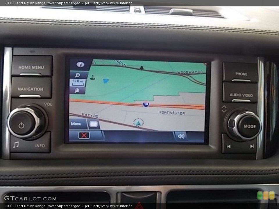 Jet Black/Ivory White Interior Navigation for the 2010 Land Rover Range Rover Supercharged #85348982