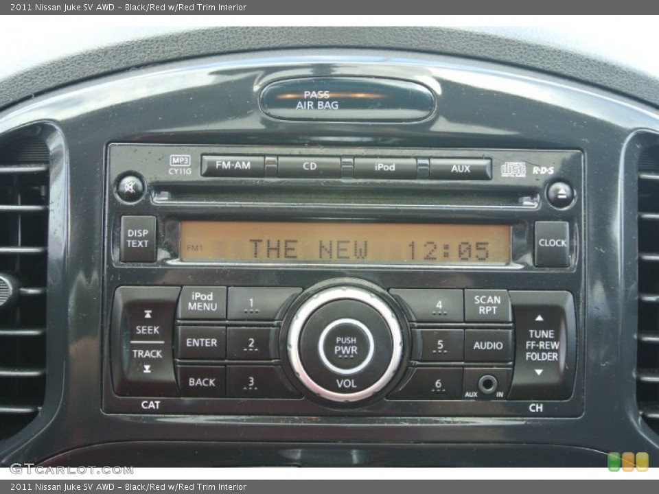 Black/Red w/Red Trim Interior Audio System for the 2011 Nissan Juke SV AWD #85352321