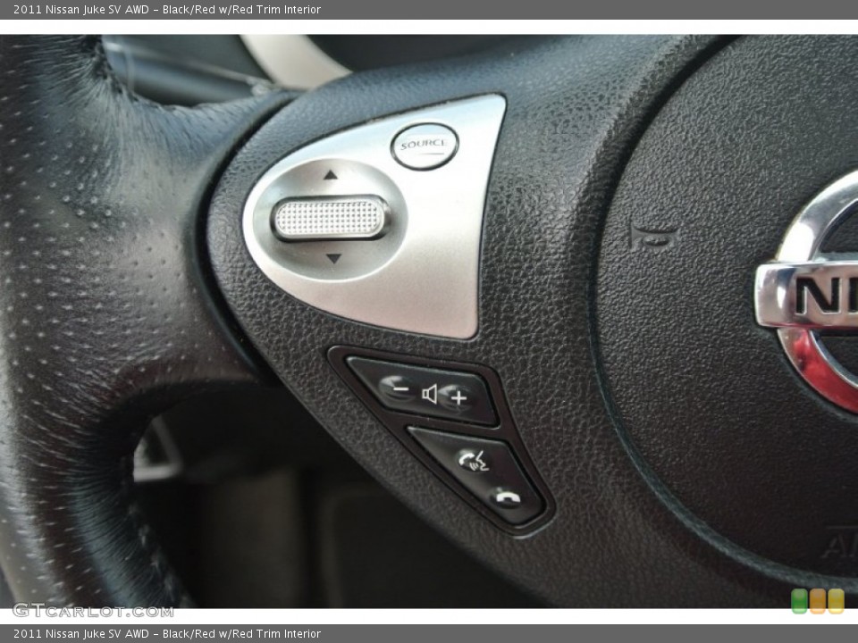 Black/Red w/Red Trim Interior Controls for the 2011 Nissan Juke SV AWD #85352339