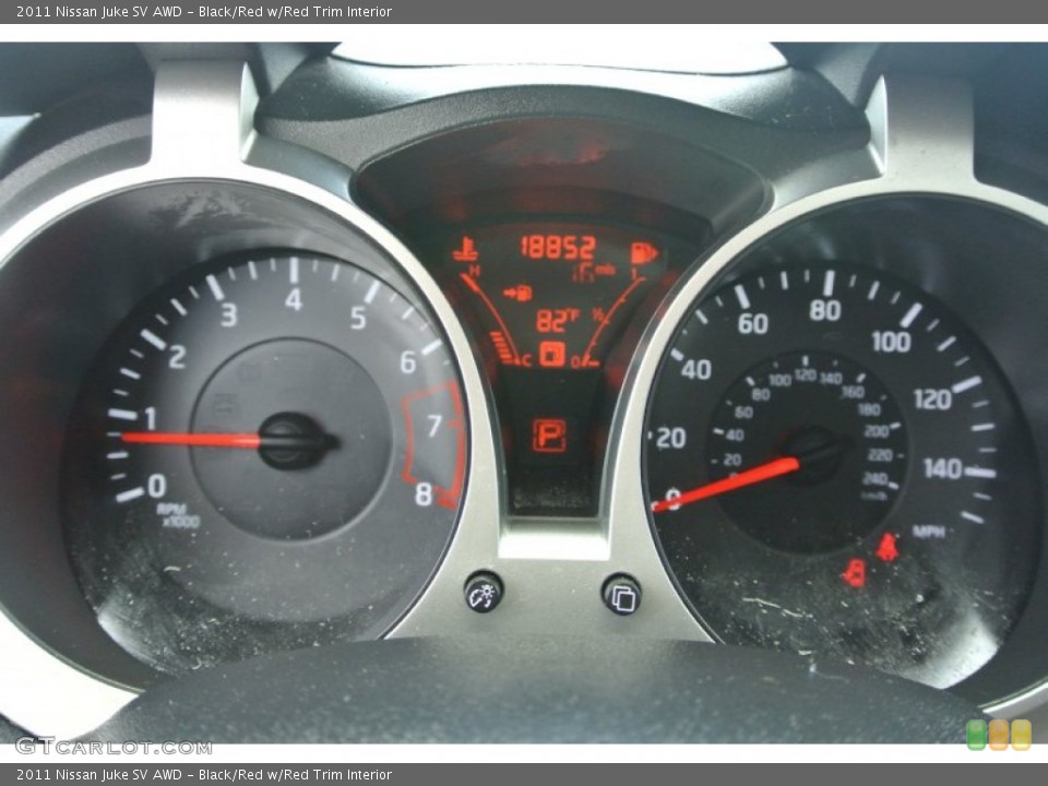 Black/Red w/Red Trim Interior Gauges for the 2011 Nissan Juke SV AWD #85352345