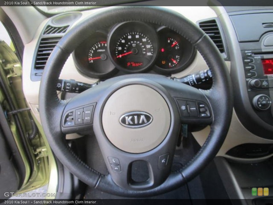 Sand/Black Houndstooth Cloth Interior Steering Wheel for the 2010 Kia Soul ! #85357411