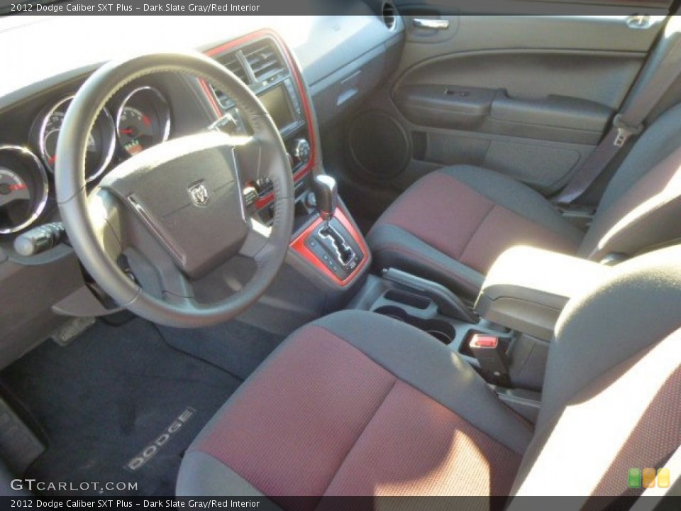 Dark Slate Gray/Red Interior Prime Interior for the 2012 Dodge Caliber SXT Plus #85359457