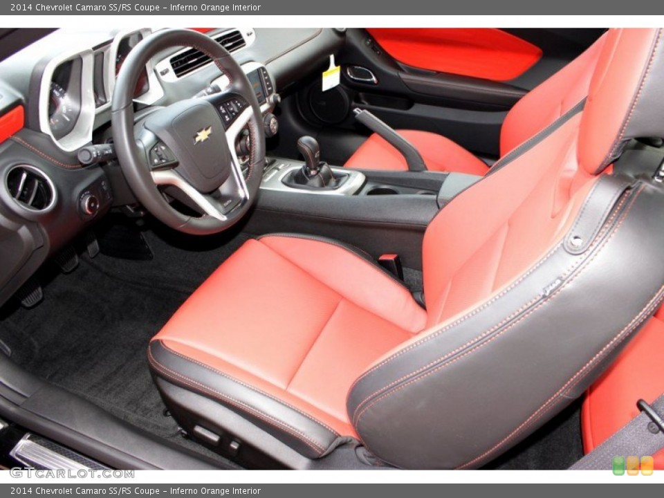 Inferno Orange Interior Prime Interior for the 2014 Chevrolet Camaro SS/RS Coupe #85362289