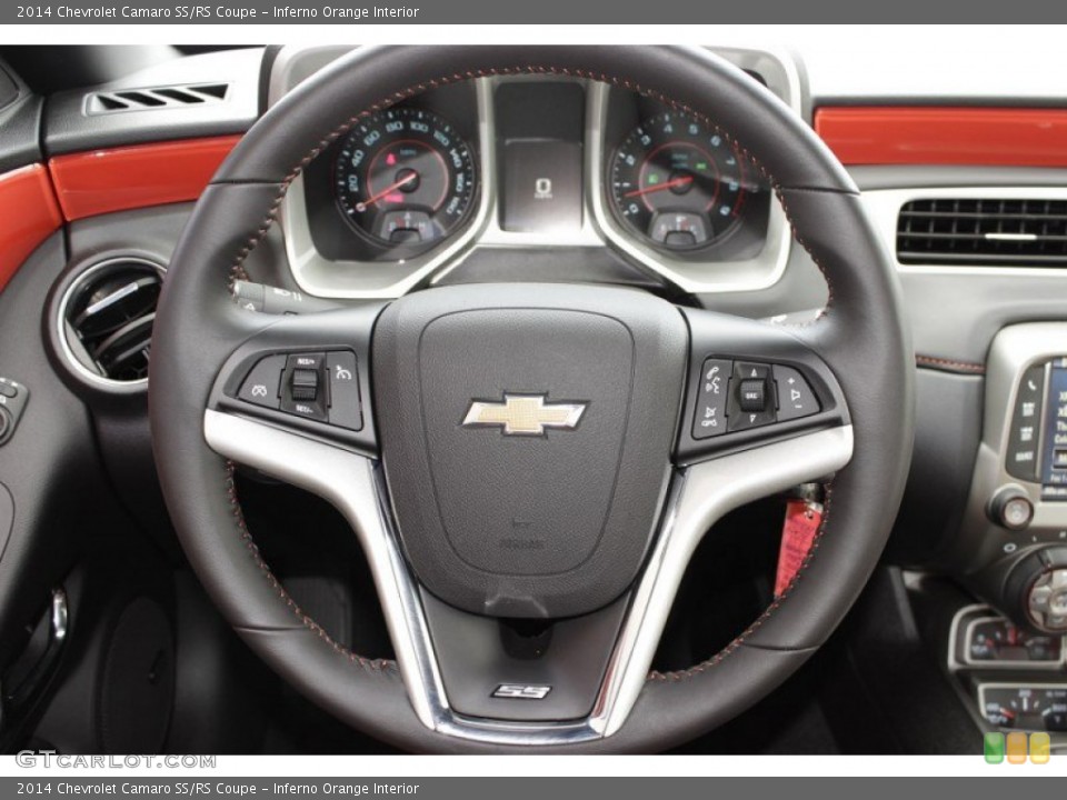 Inferno Orange Interior Steering Wheel for the 2014 Chevrolet Camaro SS/RS Coupe #85362382