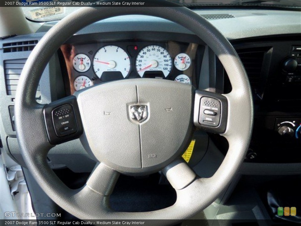 Medium Slate Gray Interior Steering Wheel for the 2007 Dodge Ram 3500 SLT Regular Cab Dually #85366853