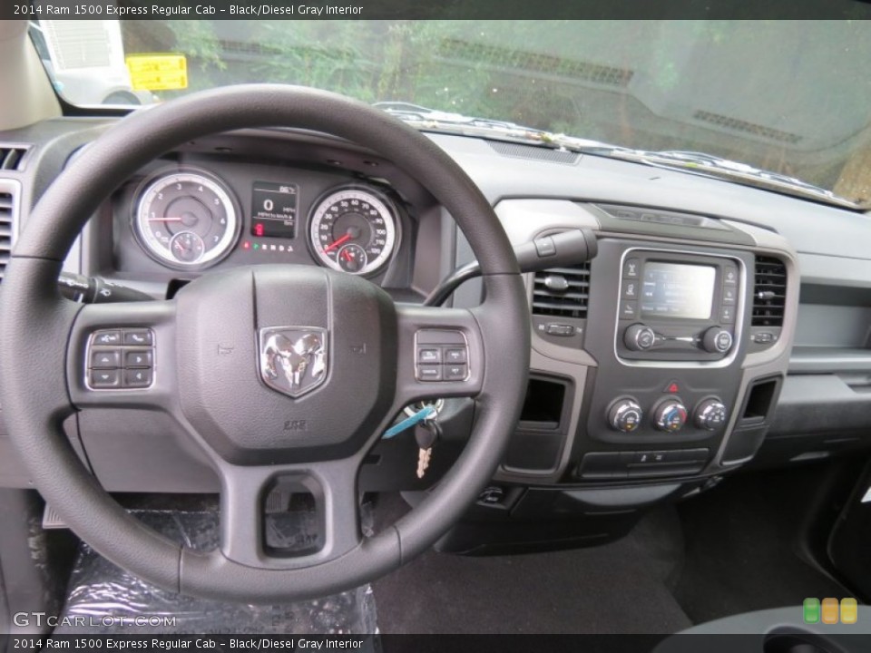 Black/Diesel Gray Interior Steering Wheel for the 2014 Ram 1500 Express Regular Cab #85367434