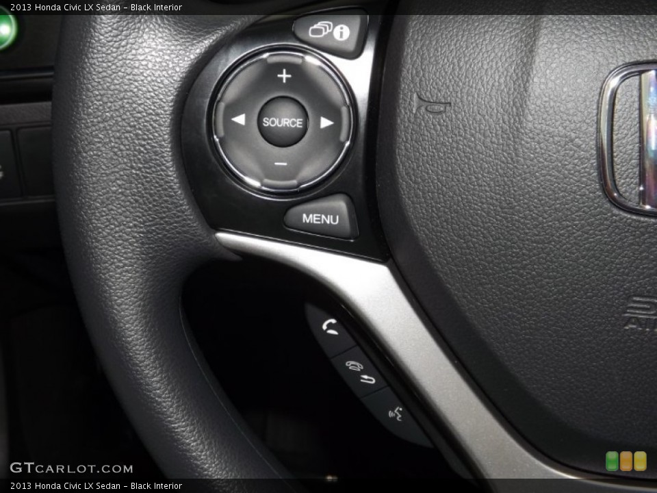 Black Interior Controls for the 2013 Honda Civic LX Sedan #85369835