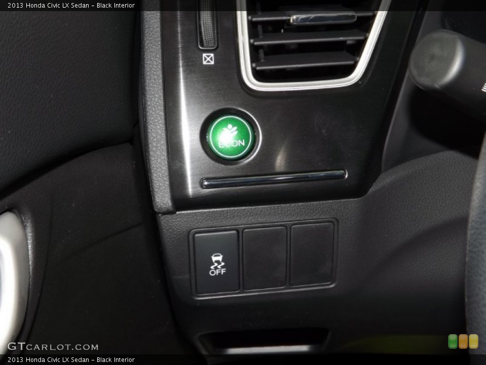 Black Interior Controls for the 2013 Honda Civic LX Sedan #85369879