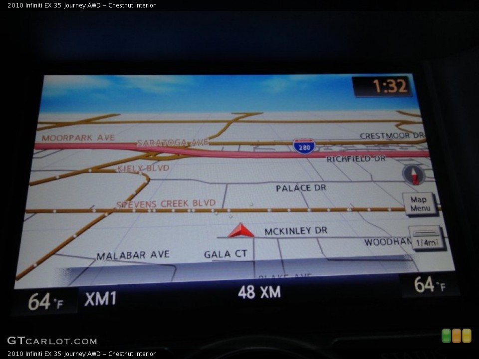 Chestnut Interior Navigation for the 2010 Infiniti EX 35 Journey AWD #85373959