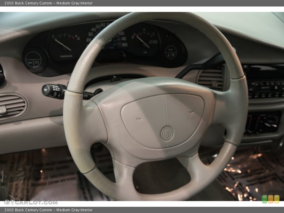 Medium Gray Interior Steering Wheel for the 2003 Buick Century Custom #85374307