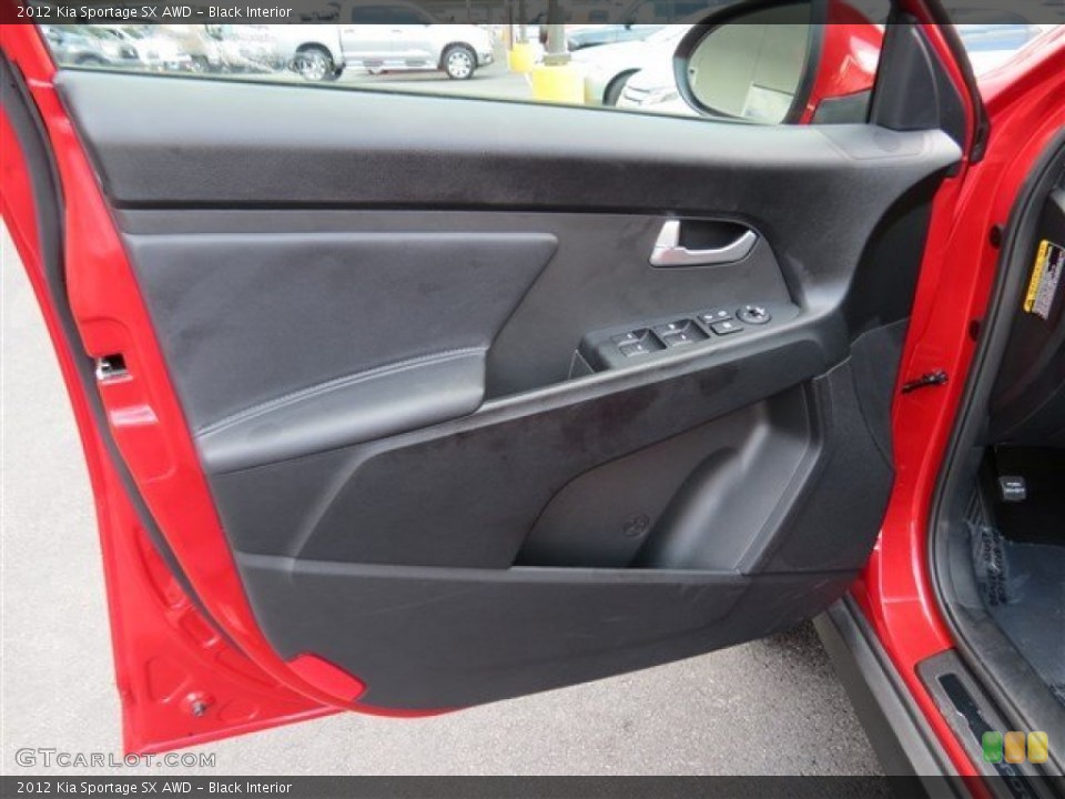 Black Interior Door Panel for the 2012 Kia Sportage SX AWD #85374904