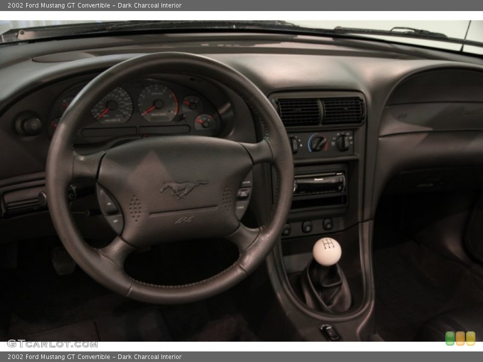 Dark Charcoal Interior Dashboard for the 2002 Ford Mustang GT Convertible #85382011