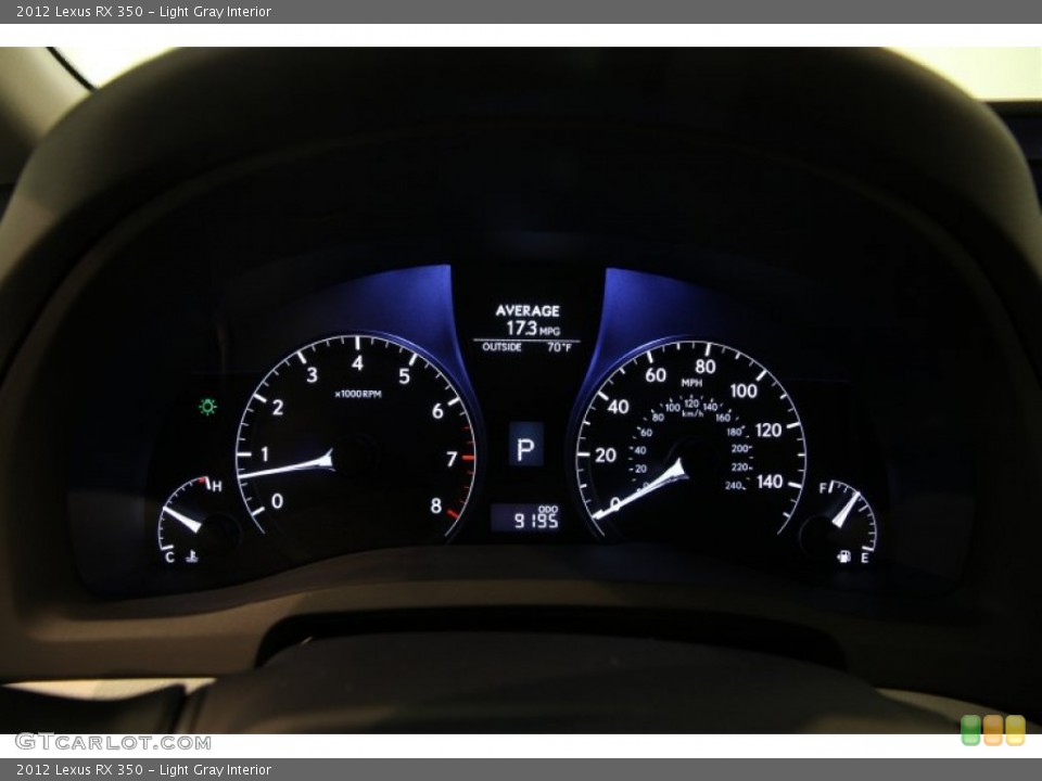 Light Gray Interior Gauges for the 2012 Lexus RX 350 #85382884