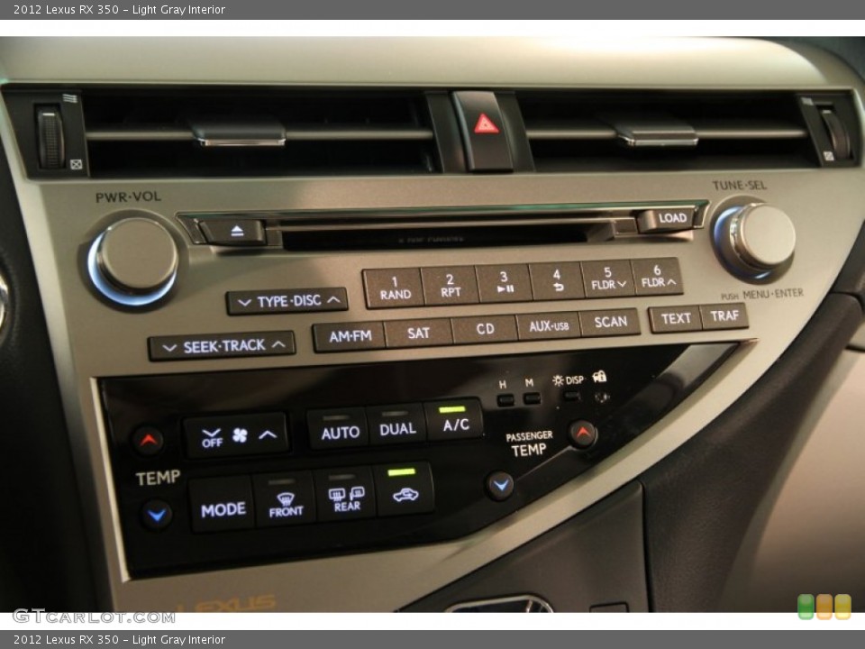 Light Gray Interior Audio System for the 2012 Lexus RX 350 #85382947