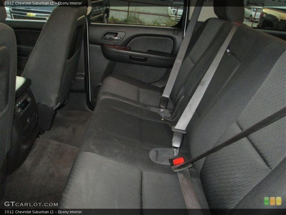 Ebony Interior Rear Seat for the 2012 Chevrolet Suburban LS #85383163