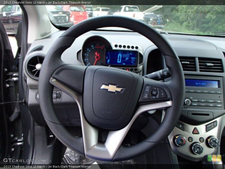 Jet Black/Dark Titanium Interior Steering Wheel for the 2013 Chevrolet Sonic LS Hatch #85390318