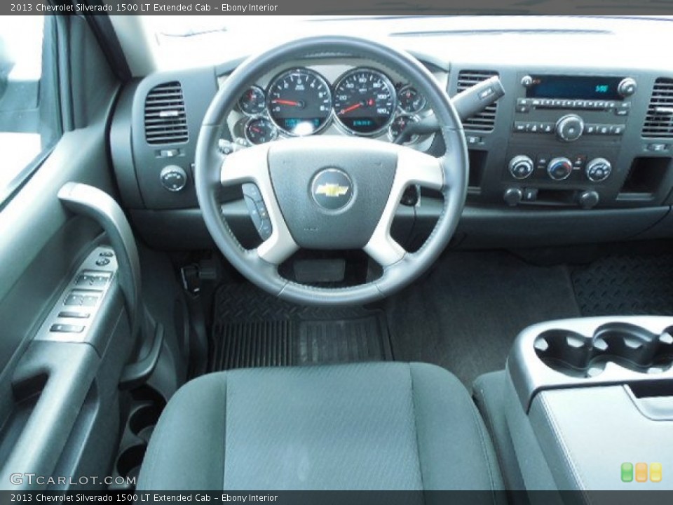 Ebony Interior Dashboard for the 2013 Chevrolet Silverado 1500 LT Extended Cab #85391821