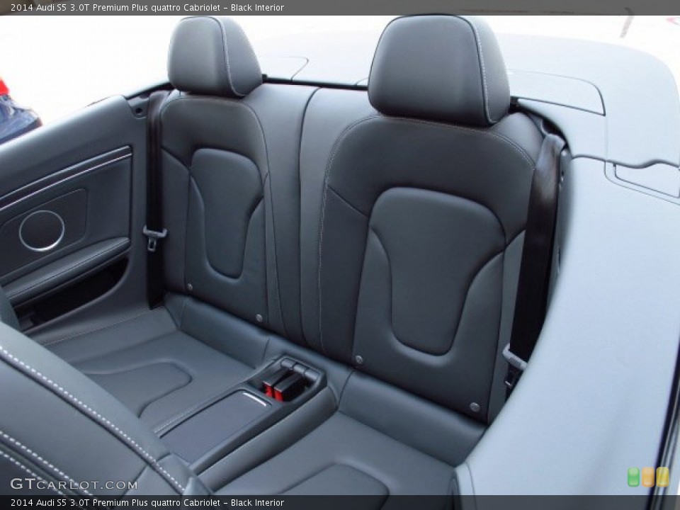 Black Interior Rear Seat for the 2014 Audi S5 3.0T Premium Plus quattro Cabriolet #85393288